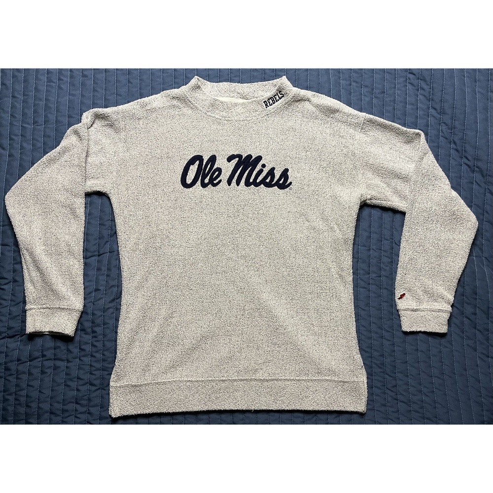 Original League Collegiate Wear Ole Miss Rebels Textured Sweater Women's Small